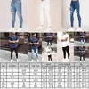 Sex Appeal Men's Elastic Jeans High Street Fashion Brand Ripped The Cowboy Cotton Men's Skinny Jeans high quality Motorbike Jean X0621