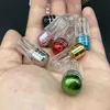 Pillenhalter, Organizer, Behälter, Flaschen, Pillendose, transparent, leer, tragbar, verdickte Plastikflasche, Kapseletui mit buntem Schraubverschluss