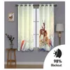 Vacker 3D Curtain Animal European Style Blackout Drapes For Living Room Bedroom Modern Girls Cortinas Home Decor