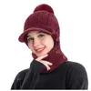 Beanies Beanie/Skull Caps Winter Windproof Hat Women's Scarf Warm Breathable Wool Knitted For Women Outdoor Cycling Protection Oliv22