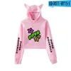 Piper Rockelle Merch Crop Top Hip Hop Streetwear Kawaii Cat Ear HARAJUKU Przycięte bluza Tops Ropa Mujer4629388