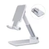 Soporte para teléfono celular ajustable en altura Angel para escritorio, soporte para teléfono totalmente plegable, cuna, base, soporte para tableta compatible con todos los teléfonos móviles, iPad, Kindle, tableta