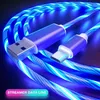 Glowing Cables Mobile Phone Charging Cable 1m 3ft LED light Micro USB Type C Charger For iPhone Samsung Xiaomi Charge Wire Cord