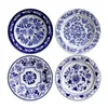 Jingdezhen 도자기 유럽 스타일의 대외 무역 지중해 파란색과 흰색 도자기 장식 접시 벽 거실