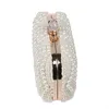 Clutch Bags White Pearls Evening Bead Day Luxury Rhinestone Wedding Bride Purse Chain Mini Handbag shoulder