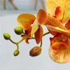 2 Fork 3D6 Head Feel Real Phalaenopsis Orchid Simulation Flower Wedding Decoration Christmas Party Home Decoration Y0630
