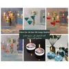 Conjunto de 3 - artesanato vidro lâmpada de óleo criativo querossene titular home bar festa decoração ornamentos candlestick 211222
