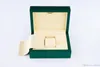 Originele bijpassende papieren Beveiligingskaart Gift Bag Top Green Wood Watch Box voor Rolox Dozen Boekjes Horloges Print Custom Card w296A