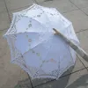 Parasóis de algodão Bordado Guarda-chuva de renda antiga para casamento noiva de dama de honra foto adereços 12 pcs lote rápido transporte atacado