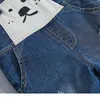 Весна осень детская одежда детские мальчики девочек мультфильм джинсовые брюки комбинезон младенческих нарядов детей медведь мода малыш повседневная 210417