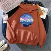 Vaporwave Mount Fuji Memorial Ukiyo E Print Sweatshirts Mann Oversize Casual Tasche Mit Kapuze Streetwear Herren Vintage Mode Hoody H1227