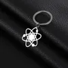 The Bigbang Theory Atom Key Chain Women Men Stainless Steel Physics Chemistry Science Pendant Keyring Holder Jewelry Gift