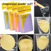 12 pièces/ensemble doux compressé éponge visage nettoyer lavage soins du visage compresse poudre bouffée démaquillant outils