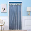 Four Seasons Curtain Curtain Punch-Tecido Lace Privacidade Proteção Anti-mosquito Shade Universal Porta Cortina Anti-Fumaça F0405 210420