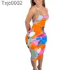 Femmes Robe Designer Slim Sexy Sans Manches Sling Tie Dye Imprimé Robes Longues Dos Nu D'été Imprimé Jarretelles Jupe 12 Couleurs