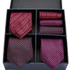 Mężczyzna krawat skinny różowy palid jedwabny Klasyczny żakardowy tkany bardzo długie krawat Hanky ​​Set dla mężczyzn Formalna przyjęcie weselne