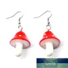 Kreative Rot Lila Acryl Pilz Anhänger Ohrringe Mode frauen Party Lange Ohrring Zubehör Süße Mädchen Schmuck Geschenk