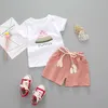 Summer Baby Girl Tshirt z krótkim rękawem do druku ubrania odzieży bawełniane dzieci dziecięce setki S stroje 2108045398634