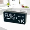 Wifi Temperature Humidity Date Digital Display Desktop Clock Intelligent LED Electronic Desktop Table Alarm Clock Timing Equipm 211111