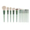 Ensemble de pinceaux de maquillage-le vert Matcha 13 pièces pinceaux cosmétiques-fond de teint en poudre stylos de beauté en fibre-outil de maquillage