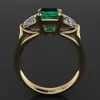 Smycken gröna kvinnor bague diamant bizuteria anillos de pure smaragd ädelsten 14k guldring för females3048863