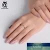 ORSA JEWELS Solid 925 Sterling Silver Teen Girls Stacking Rings Micro-inlaid Colourful Zircon Enternity Ring Fine Jewelry OSR63 Factory price expert design Quality