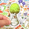 50 PSC Color Mushroom Stickers Toys For Children Anime Sticker för Scrapbook Notebook Laptop Phone Kylskåp Waterproof Decals Kids G2187857