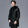 Men's Leather & Faux Genuine Jacket Men Sheep Shearling Real Fur Coat Plus Size Wool Chaqueta Cuero Hombre C567A15741 KJ1114
