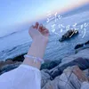 2022 Buona fortuna Bracciale acquamarina di sicurezza in cristallo naturale Fidanzata Ins Non cade acqua Bracciale regalo di compleanno retrogrado8170325