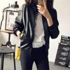 faux leather bomber jacket womens