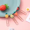 Bookmark 5pcs/pack Cartoon Paper Clips Mini Cute Fruit Animal Stationery School Office Markers Reading Supplies Book Accessories