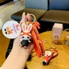 الإبداع أزياء مفتاح مفتاح Buckle Bag Car Handmade Handmains Man Woman Loves Pass Pass Caroic Cartoon Rabbit Doll Accessories YSK0318-0319