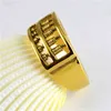 2021 Fashion Gold Color Abacus Spinner Ringar för Kvinnor Ladies Flickor Tillbehör Hela 10mm Rostfritt Stål Smycken Gifts