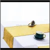 布のテキスタイルホーム庭のドロップデリバリー2021ソリッドカラーテーブルフラグスパンコールの装飾品テーブルランナーファッションBabyBrathフルバージョン表C
