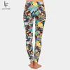 LetsFind Mulheres Fitness Leggings 3d Espacial Doodle Digital Impressão Digital Cintura alta Plus Size Moda 211204