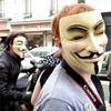 Partymasken Vendetta-Maske anonym von Guy Fawkes Halloween-Kostüm weiß gelb 2 Farben