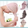 Gorros Accesorios de baño Hogar Jardín Mágico Microfibra Cabello Secador de secado rápido Baño Envoltura Sombrero Gorro de ducha rápido Turbante Toalla Seco 4 Estilo R