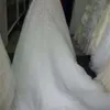 Real Image Vestidos de Noiva de Laço 2019 Novo Hot vendendo V-Neck em v Frisado A-Linha Manga Cap Bling Tule Vestidos Noiva Vestido de Noiva Personalizado W1020