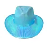 Cowgirl Hat Iridescence Glitter Party levererar Cowboy Pink Pearl Cornice Hats for Women Kids Party 20220107 T25596821