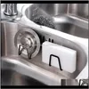 Stainless Steel Kitchen Sponges Drain Holder Drying Rack Accessories Sink Storage Organizer Punch Hook Hooks Rails Hlhhu Tabzw