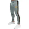 Mens Joggers Sweatpants Sik 실크 피트니스 탄력 바지 힙합 스키니 트랙 슈트 Siksilk 바지 남성 캐주얼 실크 트랙 바지 Y0811