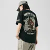 AOLAMEGS Boy Erkekler T-Shirt Japon Geisha Ejderha Baskı T Shirt Rahat Anime Tişört Pamuk Yaz Streetwear Erkek Giyim 210706