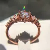 Cluster Ringen 14K Gouden Sieraden Diamond Butterfly Ring Sterling Bruidspaar Liefde voor Vrouwen