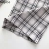 NEPLOE Plaid Casual Spodnie dresowe Kobiety Lato Elastyczna Wysoka Talia Luźna Szeroka Noga Spodnie Femme Koreański Harajuku Moda Spodnie 4i306 210422