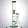 2022 Tube droit Narguilés Triple Percolateur Bong Beecomb Perc Verre Pipes Bongs Birdcage Perc Avec Ash Catcher Dab Rigs