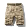 Mężczyźni Spodenki Plaid Beach Summer Mens Casual Camo Kamuflaż Wojskowy Krótkie Spodnie Męskie Bermuda Cargo Kombinezony 210714