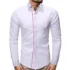 Мужские повседневные рубашки мужская Mjartoria 2022 Spring Men Brand Brand Male Высококачественный сплошной код с длинным рукавом