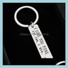 Keychains Fashion Aessories Ik hou meer van je de eind Creative Keyrings winnen koppels Keychain Roestvrij staal Key Holders Party Favor Drop