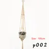 Garden decorations Hanging Baskets Macrame Handmade Cotton Rope Pot Holder Plant Hanger Flower For Indoor Outdoor Boho Home Decoration Countyard With Wood Beads