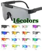 16colors summer men fashion sunglasses motorcycle spectacles women Dazzle colour Cycling Sports Outdoor wind Sun Glasses big frame